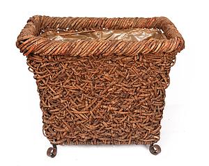 MACETERO DE RATTAN TRENZADO 34 X 48 X 39 CM