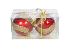 SET 2 BOLAS NAVIDAD 9 CM