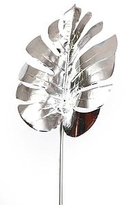 HOJA MONSTERA ARTIFICIAL PLATA, 89CM
