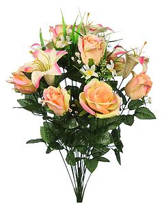 RAMO ROSAS Y LILYS X 18 ARTIFICIAL 