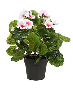 PLANTA GERANIO ARTIFICIAL CON MACETA 36 CM