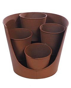 JARDINERA MULTIMACETA METAL 25CM