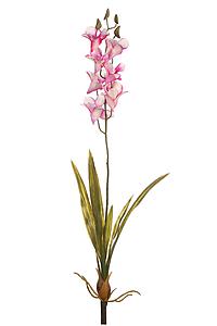 VARA DE ORQUIDEA DENDROBIUM CON HOJAS ARTIFICIAL 74CM