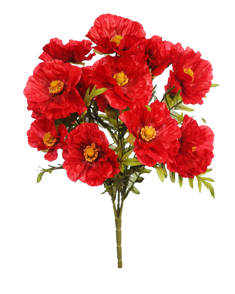 RAMO ROSAS Y AMAPOLAS ARTIFICIALES X 18 | andudecor.com