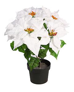 MACETA DE POINSETTIA ARTIFICIAL 48CM