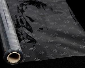 ROLLO CELOFAN DECORADO COPOS DE NIEVE 80CM