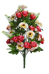 RAMO ROSAS Y GERBERAS ARTIFICIAL 46CM