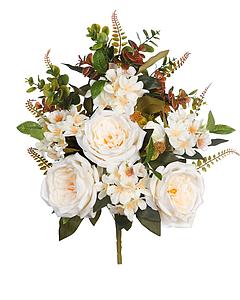 RAMO ROSA Y HORTENSIA ARTIFICIAL 50CM