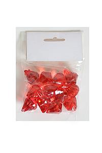 BOLSA 12PCS CRISTAL RUBI 2CM  